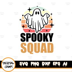 Spooky Squad Svg, Png, Family Halloween svg, Funny Halloween Svg, Halloween Svg, Trick Or TreaSvg, GhoSvg, Cut Files For