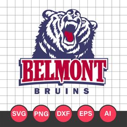 Belmont Bruins Logo Svg, Belmont Bruins Svg, Belmont Bruins Cricut Svg, NCAA Logo Svg Digital File