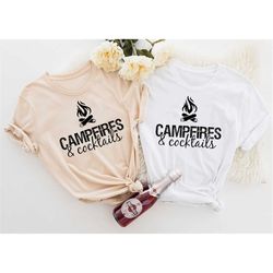 Camping Shirt, Camping Shirts for Women & Men, Campfires And Cocktails, Camping Gift, Camper Gift, Funny Camping Shirt,