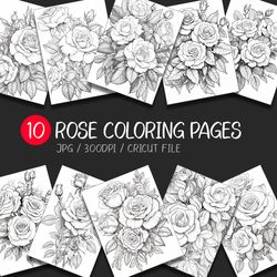 Rose Coloring Page | Coloring Book For Adult, Flower