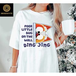 Bingo Qoutes - Poor Little Bug On The Wall Ding Jing Comfort Colors Shirt, Bingo Memes Shirt, Bluey Cartoon T-shirt, Gif