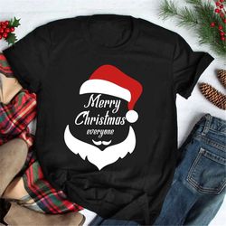 Merry Christmas Santa T Shirt, Vintage Merry Christmas Shirt, Christmas Gift, 70s Style Merry Christmas Shirt, Christmas