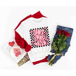 Valentines Day Shirt, Not Today Cupid Shirt, Retro Valentines Shirts, Checkered Valentine T-Shirt, Groovy Valentines Shi