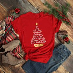 Names Of Jesus Shirt, Christmas Tree Shirt, Jesus Name Tree, Christmas Gift Ideas, Holiday Shirt, Women's Christmas Shir