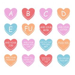 ABCDE F-U Heart SVG, PNG, PDF, Funny SVG, Funny Song Lyric Saying SVG