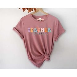 Teacher Vibes Shirt, Retro Teacher Shirt, Kindergarten Teacher Shirt, Elementary Teacher Shirt, Teacher Gift,Teacher Shi
