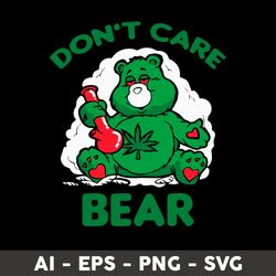 Don't Care Bear Svg, Bear Svg, Png Dxf Eps File - Digital File
