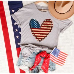 4th of July American Flag T-shirt, American Flag Shirt, USA Memorial Day shirt, Patriotic T-Shirt, 4th of July family sh