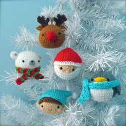 amigurumi knit christmas balls ornament pattern set digital download