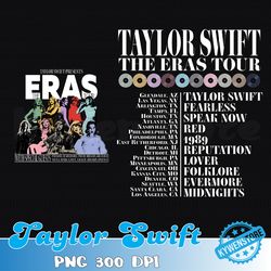 Vintage The Eras Tour Png, The Eras Tour 2023 Png, Swiftie Tour Png, Eras Tour Sublimation Design Download