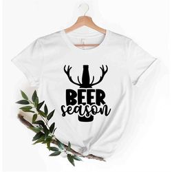Beer Season T-Shirt, Funny Beer Shirt, Beer Lover Gift, Hunting Season, Gift for Hunter, Deer Hunting Gift, Funny shirt,
