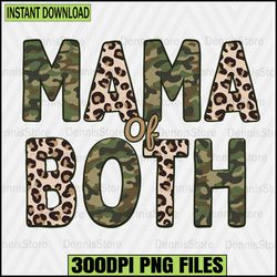 Mom of Both PNG, Mama PNG,Mama Png,Retro Mama Of Both Png, Mom of Both Sublimation Png,Mother's Day PNG, Retro Leopard M