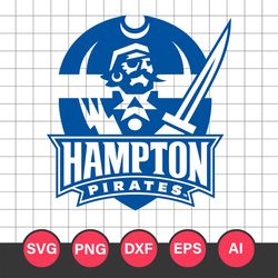 Hampton Pirates Logo Svg, Hampton Pirates Svg, Hampton Pirates Clipart, Hampton Pirates Cricut Svg, NCAA Logo Svg File