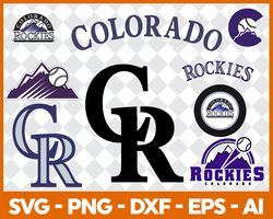 Colorado Rockies SVG, PNG, DXF, EPS, AI, Colorado Rockies Cut files....