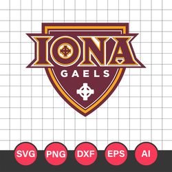 Iona Gaels Logo Svg, Iona Gaels Svg, Iona Gaels Clipart, Iona Gaels Cricut Svg, NCAA Logo Svg File