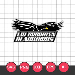 LIU Brooklyn Blackbirds Logo Svg, LIU Brooklyn Blackbirds Svg, LIU Brooklyn Blackbirds Cricut Svg, NCAA Logo Svg File