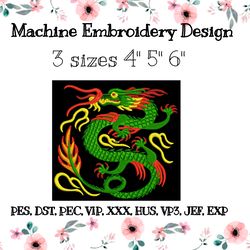 Embroidery design dragon
