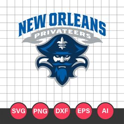 New Orleans Privateers logo Svg, New Orleans Privateers, New Orleans Privateers Cricut Svg, NCAA Svg Digital File