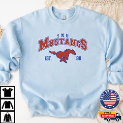 SMU Mustangs Est. Crewneck, SMU Mustangs Shirt, NCAA Sweater, SMU Mustangs Hoodies, Unisex T Shirt