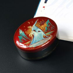 Swan Lake ballet lacquer box hand painted miniature art gift