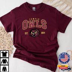 Temple Owls Est. Crewneck, Temple Owls Shirt, NCAA Sweater, Temple Owls Hoodies, Unisex T Shirt