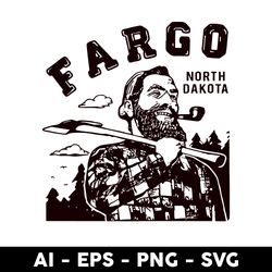 Fargo North Dakota SVG The Big Lebowski SVG Paul Bunyan Lumberjack Svg, Png Dxf Eps File - Digital File
