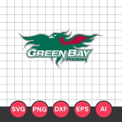Wisconsin Green Bay Phoenix Logo Svg, Wisconsin Green Bay Phoenix, Wisconsin Green Bay Phoenix Cricut Svg, NCAA Svg
