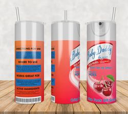 Baby Mama Baby Daddy Cherry Tumbler Png, 20oz Skinny Tumbler Template Png, Sublimation Wrap