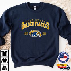 Kent State Golden Flashes Est. Crewneck, Kent State Shirt, NCAA Sweater, Kent State Hoodies, Unisex T Shirt