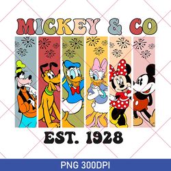 Vintage Mickey & Co 1928 PNG, Retro Vintage Disney PNG, Retro Mickey And Co, Disneyworld PNG, Disney Family PNG 300DPI