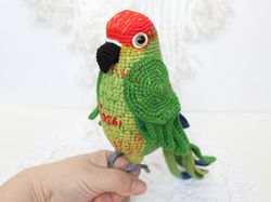 Parrot crochet pattern PDF in English Amigurumi bird Aratinga parrot