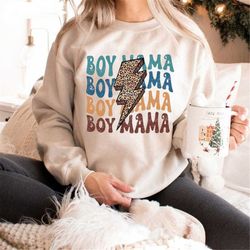 Boy Mama Sweatshirt, Mother of Boys Sweatshirt, Leopard Mama, Gifts for Mom, Cute Mama Gift for Mothers Day, Cool Mom Cl