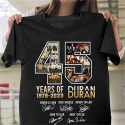 Duran Duran 45 Years Anniversary T-Shirt, Duran Duran Band Signature Shirt, Duran Duran 2023 Tour Shirt, Duran Duran Mer