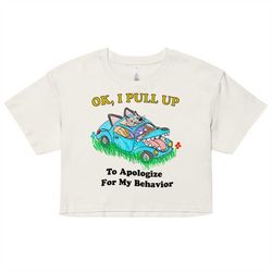 Pull Up Apology Womens crop top