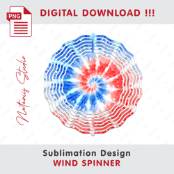 Tie Dye Sublimation Design - Wind Spinner Sublimation - Sublimation Template