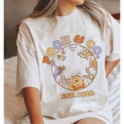 Vintage Pooh & Co EST 1926 Shirt, Cute Pooh Bear And Friends Shirt, Retro Winnie The Pooh, Disney Pooh Bear Shirt, Walt