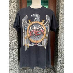 Vintage 1990 Slayer European Campaign Tour Metal Band T Shirt