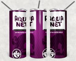 Aqua Net Purple Tumbler Png, Aqua Net Purple Skinny Tumbler Sublimation Designs Png, Drinks Tumbler Png File