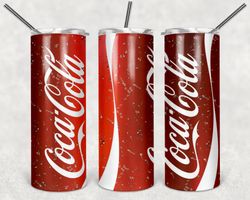 Coca Cola Coke Tumbler Png, Coca Cola Coke 20oz Skinny Tumbler Sublimation Designs Png, Drinks Tumbler Png