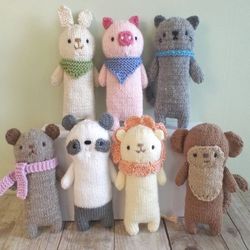 "Amigurumi Knit Baby Animals Pattern Set Digital Download "