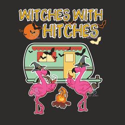 Flamingo Witches Svg, Halloween Svg, Halloween Flamingo Svg, Witches With Hitches