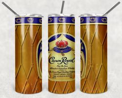 Crown Royal Bottle Tumbler Png, Crown Royal Bottle 20ozSkinny Tumbler Sublimation Designs, Drinks Tumbler Png