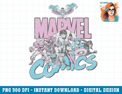 Marvel Comics Avengers Retro Group Shot png, sublimation copy