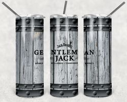 gentleman jack white barrel tumbler png, gentleman jack 20ozskinny tumbler sublimation designs png, drinks tumbler png