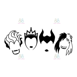 Halloween Villains Svg, Halloween Svg, Maleficent Svg, Evil Queen Svg, Cruella Svg, Sanderson Svg