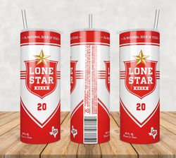 Lone Star Beer Can Tumbler Png, Lone Star Beer Can 20oz Skinny Tumbler Sublimation Designs Png, Drinks Tumbler Png