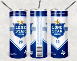Lone Star Light Can Tumbler Png, Lone Star Light Can 20oz Skinny Sublimation Designs Png, Drinks Tumbler Png
