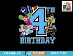 Kids DC Comics Teen Titans Go! 4th Birthday T-Shirt copy png