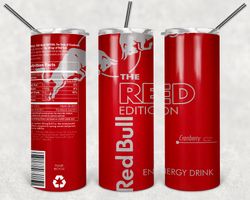 Red Bull Red Tumbler Png, Red Bull Red 20oz Skinny Sublimation Designs Png, Drinks Tumbler Png