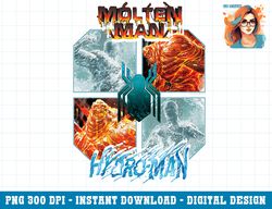Marvel Spider-Man Far From Home Hydro-Man & Molten Man Panel png, sublimation copy